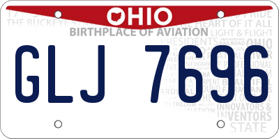 OH license plate GLJ7696