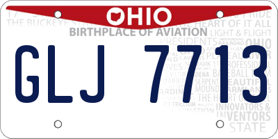 OH license plate GLJ7713