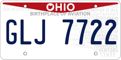 OH license plate GLJ7722