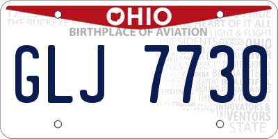 OH license plate GLJ7730