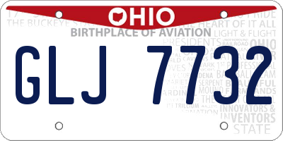 OH license plate GLJ7732