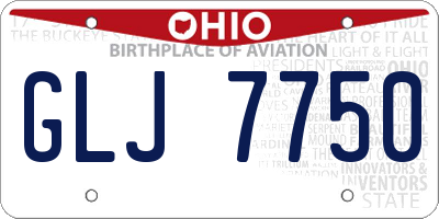 OH license plate GLJ7750