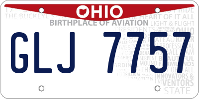 OH license plate GLJ7757