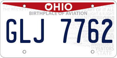 OH license plate GLJ7762