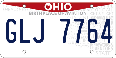 OH license plate GLJ7764