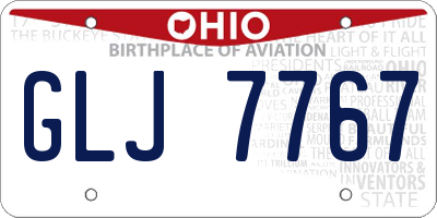 OH license plate GLJ7767