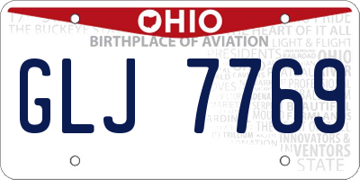 OH license plate GLJ7769