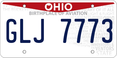 OH license plate GLJ7773