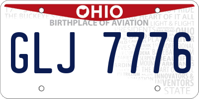 OH license plate GLJ7776