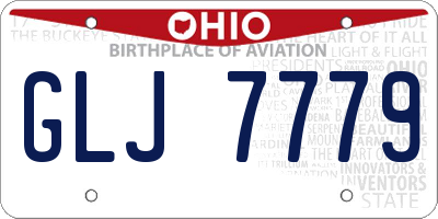 OH license plate GLJ7779