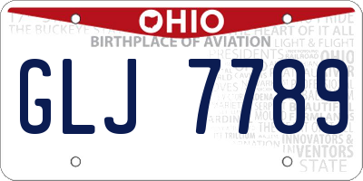 OH license plate GLJ7789