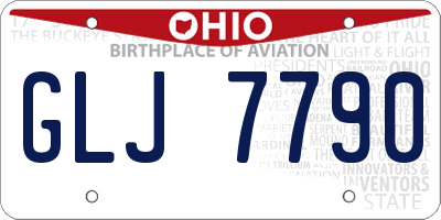 OH license plate GLJ7790