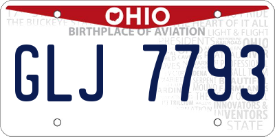 OH license plate GLJ7793