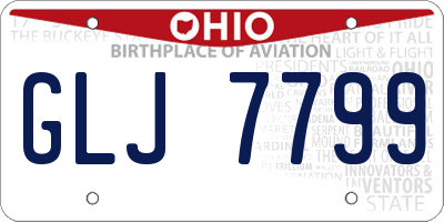 OH license plate GLJ7799
