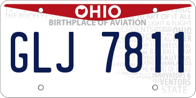 OH license plate GLJ7811