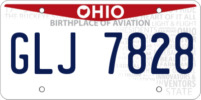 OH license plate GLJ7828
