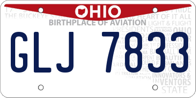 OH license plate GLJ7833