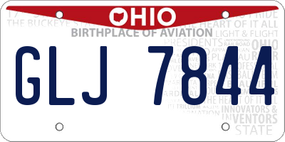 OH license plate GLJ7844