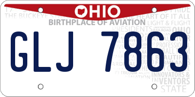 OH license plate GLJ7863