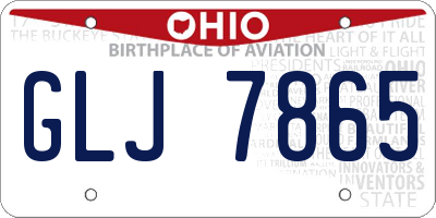 OH license plate GLJ7865
