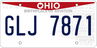 OH license plate GLJ7871