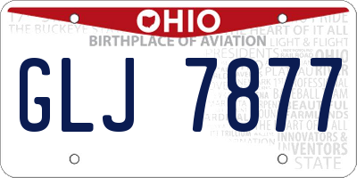 OH license plate GLJ7877