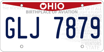 OH license plate GLJ7879