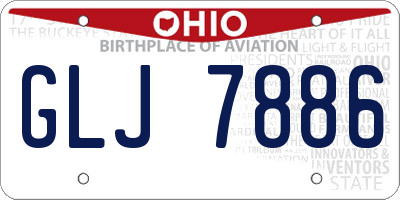 OH license plate GLJ7886