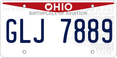 OH license plate GLJ7889