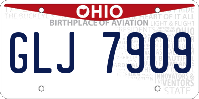 OH license plate GLJ7909