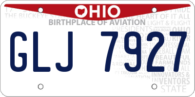 OH license plate GLJ7927