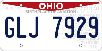 OH license plate GLJ7929