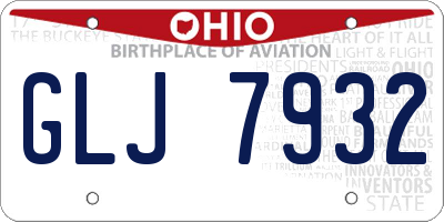 OH license plate GLJ7932