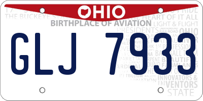 OH license plate GLJ7933