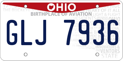 OH license plate GLJ7936