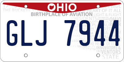 OH license plate GLJ7944