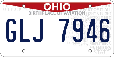 OH license plate GLJ7946