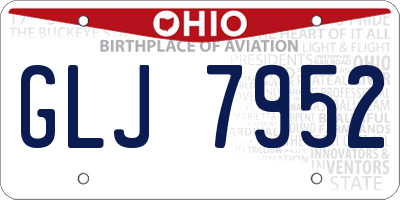 OH license plate GLJ7952