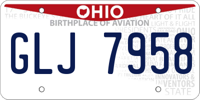 OH license plate GLJ7958