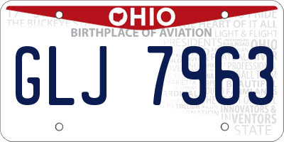 OH license plate GLJ7963