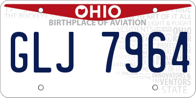 OH license plate GLJ7964