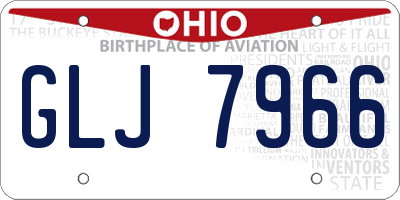 OH license plate GLJ7966