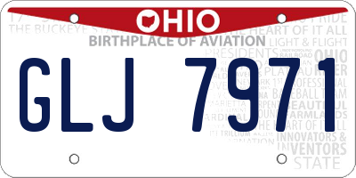 OH license plate GLJ7971