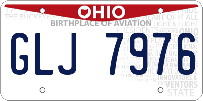 OH license plate GLJ7976