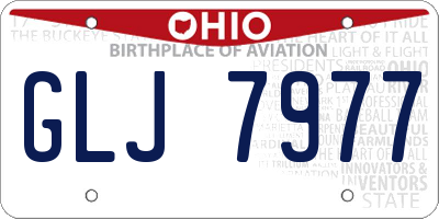 OH license plate GLJ7977