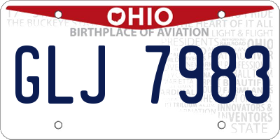 OH license plate GLJ7983