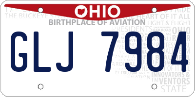 OH license plate GLJ7984