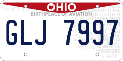 OH license plate GLJ7997