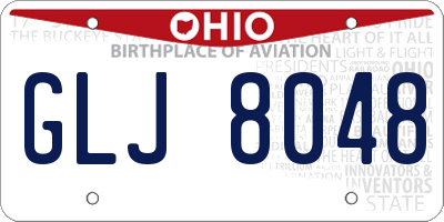 OH license plate GLJ8048