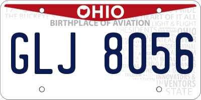 OH license plate GLJ8056